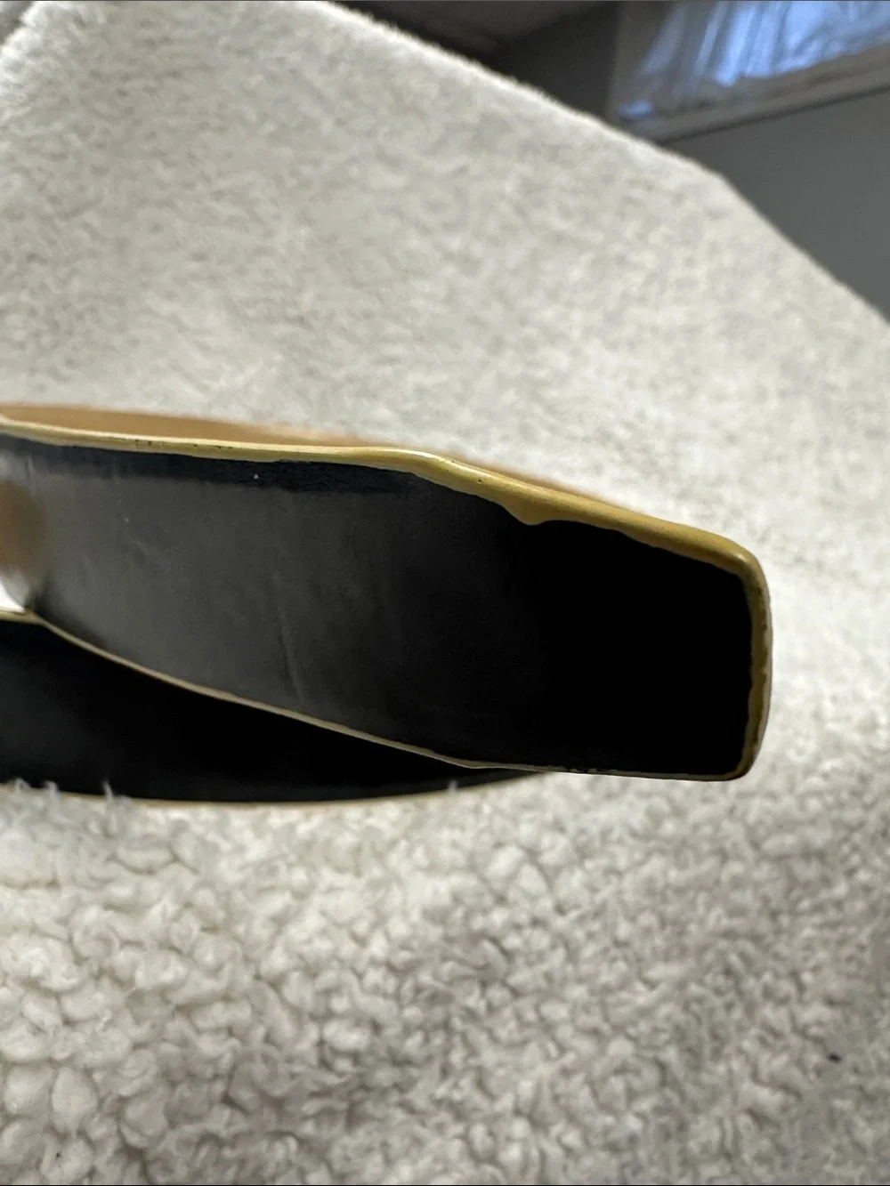 Nine West reversible gold and black belt, synthetic leather, Very Good  Size XL